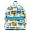 Promo 💯 Loungefly - Disney Pinocchio Little Golden Book Scenes AOP Mini 🎒 Backpack 🌟