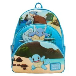 Brand new π Loungefly - Pokemon Squirtle Evolution Triple Pocket π Backpack *PREORDER* π