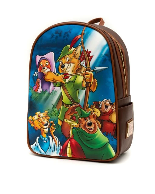 Flash Sale 👍 Loungefly - Disney Robin Hood Sherwood Forest Mini 🎒 Backpack 🔥 -Pink a la Mode Elegant Shop RobinHoodFront 1200x