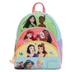 Best reviews of 🎉 Loungefly - Disney Princess Collage Triple Pocket Mini 🎒 Backpack *PREORDER* ✔️